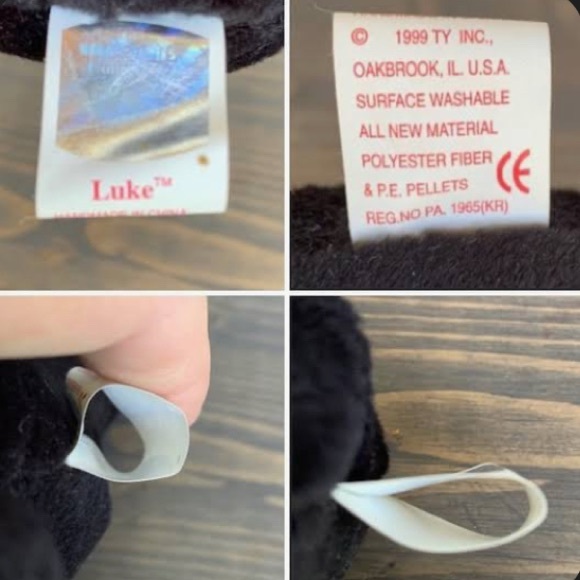 Vintage Ty Beanie Baby Luke the Labrador with Tag Errors, collectors item NWT! - Picture 3 of 5